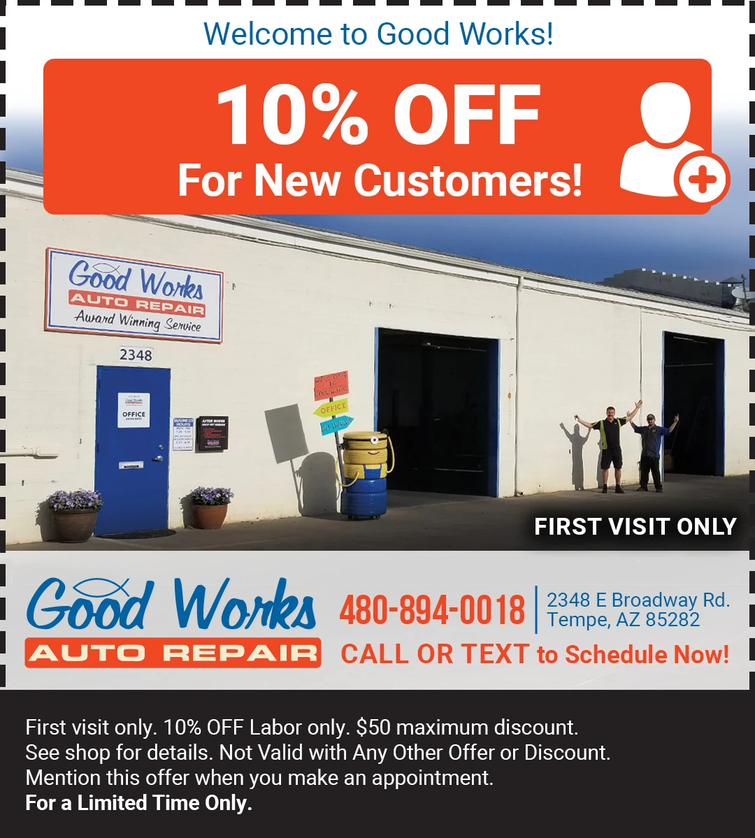 10 percent off auto repair coupon for new customers