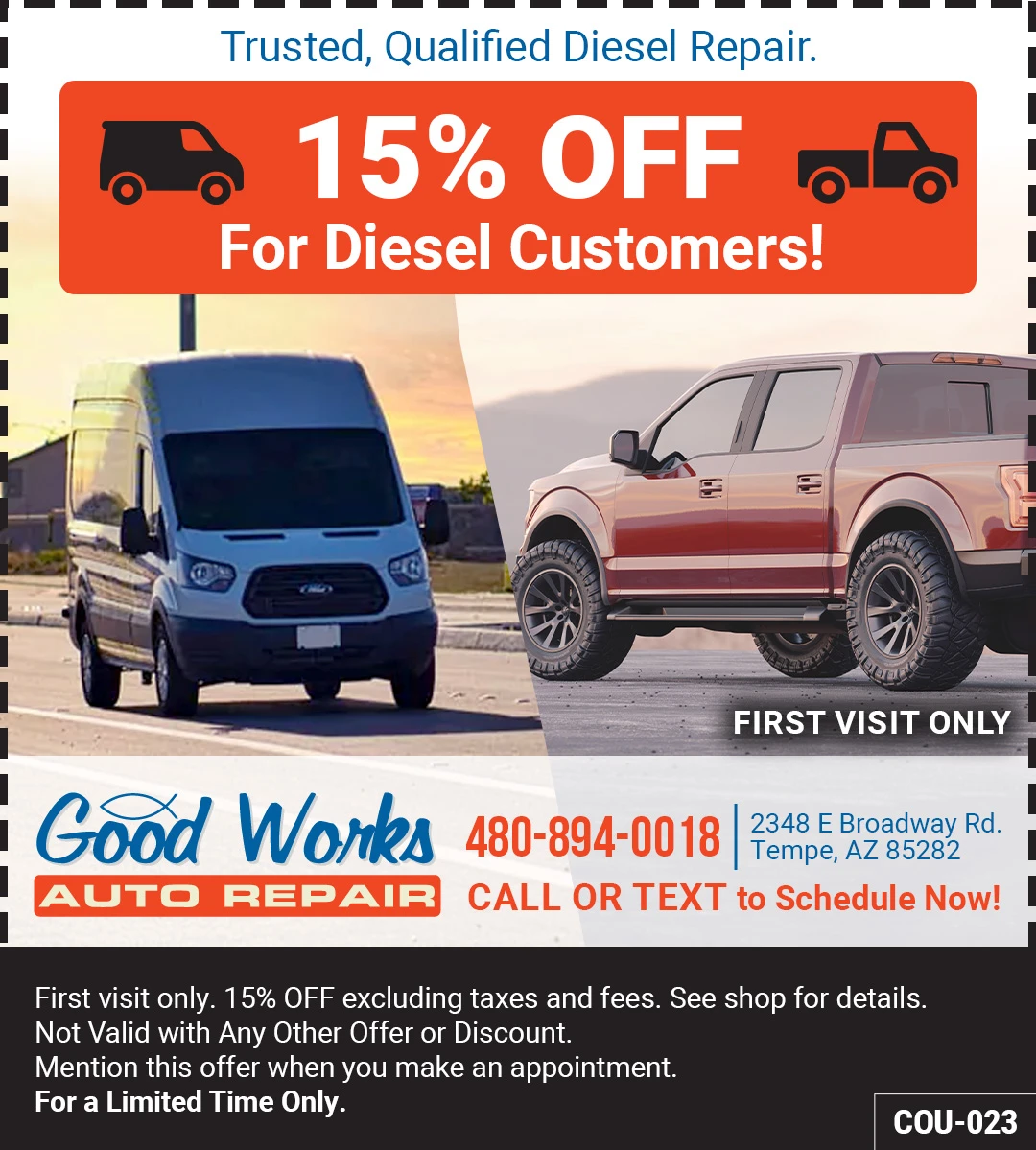 Diesel repair coupon for first visit