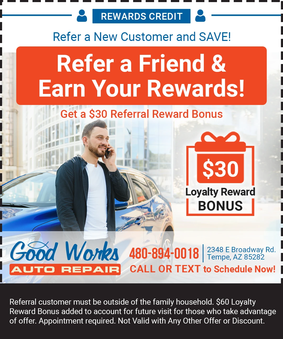 Refer a new customer for extra rewards credit